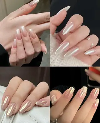 ネイル リボン、ガーリー パーツ放題専門店のネイルデザイン