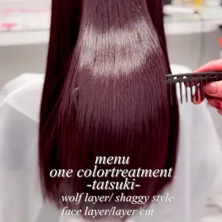 セミロング カラー 🫧ハイトーン特化 🐺矢島タツキ🐺のヘアスタイル