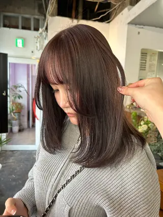 ミディアム カラー 小川真歩/パーマ /暖色オリーブのヘアスタイル