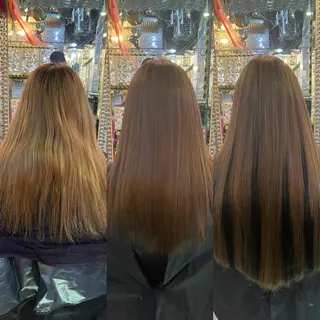 ロング カラー ヘアアレンジ haco+所属・🌈派手髪エクステ ブレイズ🌈ひろとのヘアスタイル