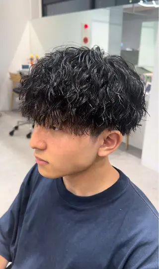 ショート カラー パーマ メンズ Men's salon fifth 渋谷【メンズサロン フィフス】所属・fifth/堀 佳樹のヘアスタイル