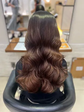 ロング ワンホンパーマ/ 菜月のヘアスタイル