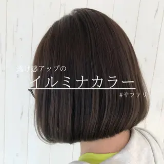 ショート カラー ボブ/透明感カラー 🤍永田真穂のヘアスタイル