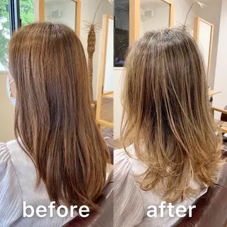 ミディアム カラー KIZU 髪質改善 オカルト怪談のヘアスタイル