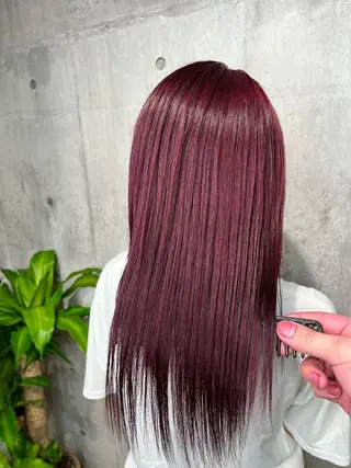 セミロング カラー mimiiy梅田 中崎町ハイトーンのヘアスタイル