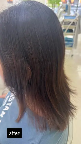 ミディアム タカハシ リナのヘアスタイル