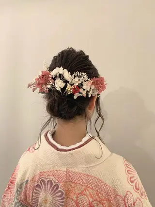 セミロング カラー パーマ ヘアアレンジ 加藤 綾華のヘアスタイル