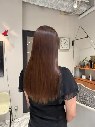 ロング パーマ コノカ/暖色カラー/ 透明感カラーのヘアスタイル
