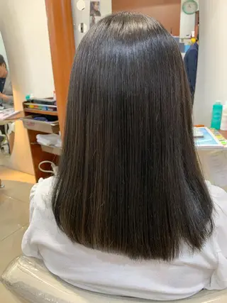 セミロング カラー 縮毛矯正/髪質改善 /韓国風　山川春輝のヘアスタイル