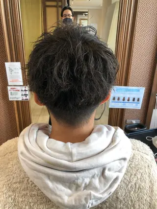 ショート パーマ メンズ パーマ/ハイトーン スパイキー/神田正紀のヘアスタイル