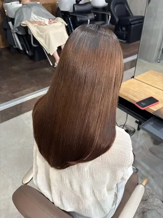 セミロング 髪質改善／縮毛矯正 関根青葉のヘアスタイル