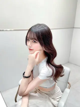 セミロング カラー 韓国ヘア/レイヤー/ 顔まわり/りょーとのヘアスタイル