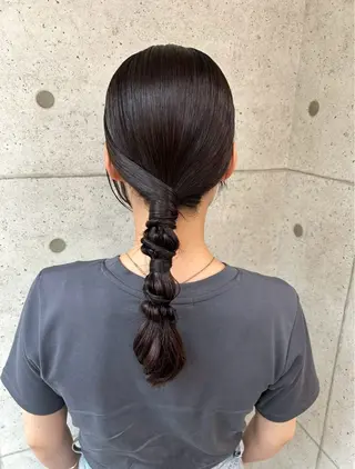 ヘアアレンジ 透明感カラー・ 髪質改善🩵イケダのヘアスタイル