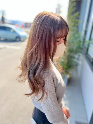 セミロング 小池 夏美のヘアスタイル