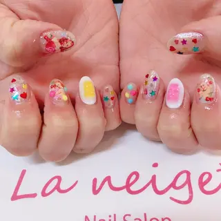 ネイル La neige* yuki 🥯🍑のネイルデザイン