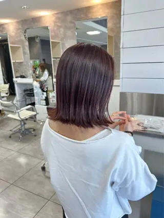 ミディアム 縮毛矯正✖髪質改善 仁木伸明のヘアスタイル