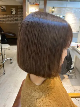 ミディアム カラー パーマ 髪質改善/レイヤー カット手塚奨のヘアスタイル