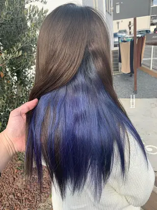 セミロング カラー 國井 瑞貴のヘアスタイル