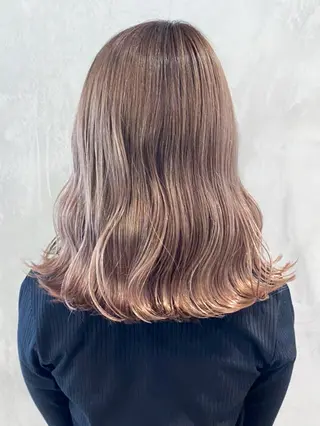 ミディアム カラー パーマ ヘアアレンジ ITbyALBUM 藤沢店のヘアスタイル