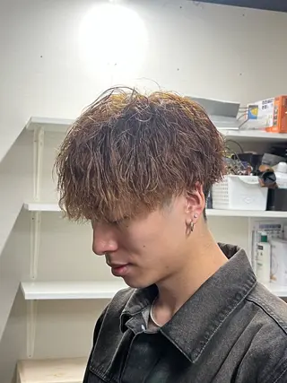 パーマ メンズ 吉祥寺　琉星 美髪／透明感カラーのヘアスタイル