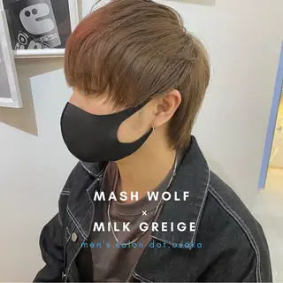 ショート カラー メンズ CLUTCH天王寺 西藤遥河のヘアスタイル