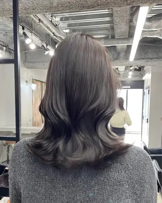 ロング カラー 新宿/韓国ヘア/ 髪質改善ストレートのヘアスタイル