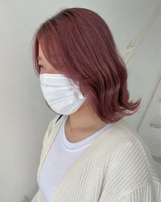 ミディアム カラー アオイ🩵暖色 /まろやかカラーのヘアスタイル