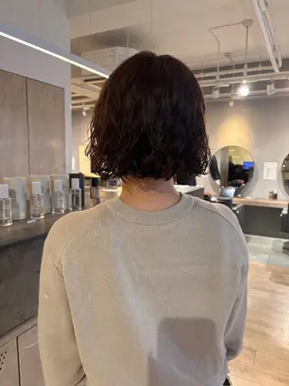 ショート パーマ/ボブ,ロング ヤマシタミウ🌀のヘアスタイル