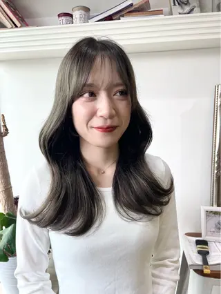 ミディアム カラー ヘアアレンジ 大宮/山口 竣也のヘアスタイル