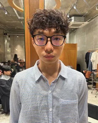 メンズ 柔らかいオリーブ🍃 カラーNatsumiのヘアスタイル