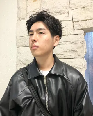 パーマ ヘアアレンジ メンズ ainico+所属・メンズ特化✂️栗原 侑也のヘアスタイル