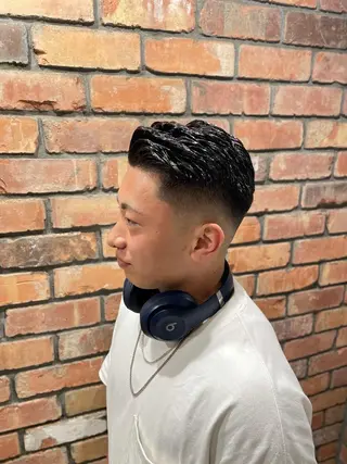 ショート パーマ メンズ カット指名No1漆原 聡のヘアスタイル