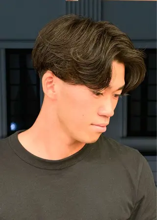 ショート パーマ メンズ DAD　BARBERSHOP所属・三宮メンズカット ヨシイッキのヘアスタイル