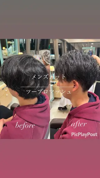 メンズ 大人女性ぼかし メンズ強化🦙平作のヘアスタイル