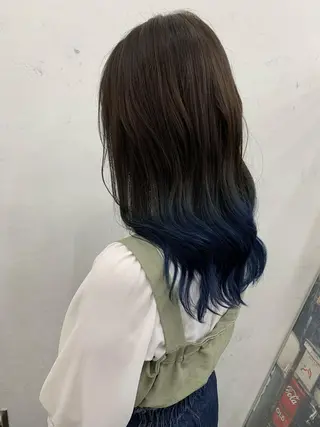 セミロング カラー レイヤー ハイトーン 暖色⭐︎KANAKOのヘアスタイル