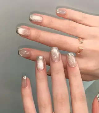 ネイル RAFFINE 月🦋🩵のネイルデザイン