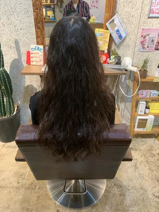 ロング パーマ MIRUCO by KURAKU所属・⭐️ハイトーンカラー ⭐️メンズパーマ達成のヘアスタイル