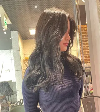 ロング カラー ‪るか/‪透明感 カラー/アレンジのヘアスタイル