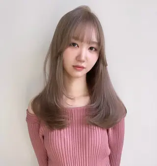 セミロング カラー risako🇰🇷 韓国ヘア/レイヤーのヘアスタイル