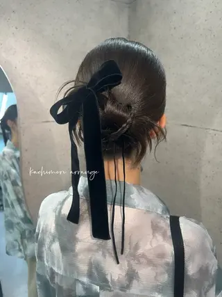 ミディアム ヘアアレンジ ヘアメイク/髪質改善 🎀Moeri🎀のヘアスタイル