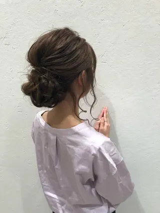 ミディアム ヘアアレンジ 樋渡 侑希のヘアスタイル