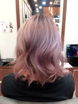 ミディアム カラー 透明感韓国ヘア♡ みつきのヘアスタイル