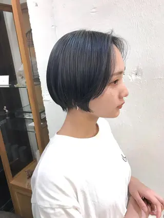 ショート カラー 木村陸弥 似合わせ 透明感カラー🌿のヘアスタイル