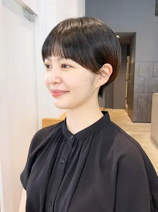 ショート カラー パーマ ヘアアレンジ ITbyALBUM 中野店のヘアスタイル