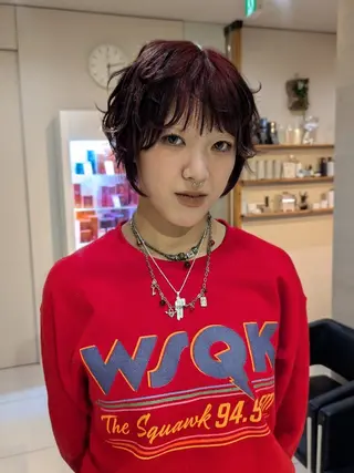 ショート 髪質改善/お呼ば れヘア/透明感カラーのヘアスタイル