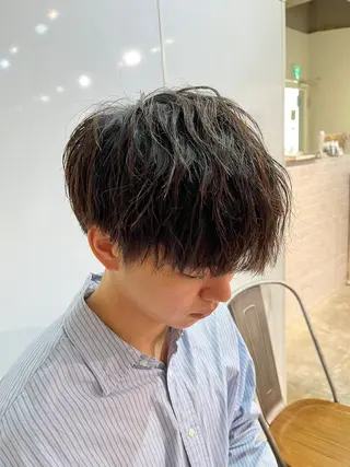 メンズ フェザーパーマ🌙 毛流れ yuzukiのヘアスタイル