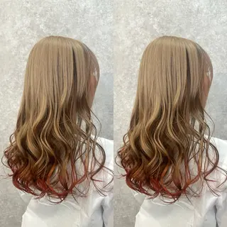 ロング 🍒しの🍒 ハイトーン/カットのヘアスタイル