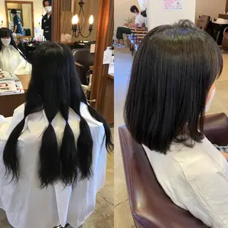 ミディアム ヘアアレンジ SALOWIN京都河原町Suite店所属・外国人風レイヤー/ ハイトーンSHUのヘアスタイル