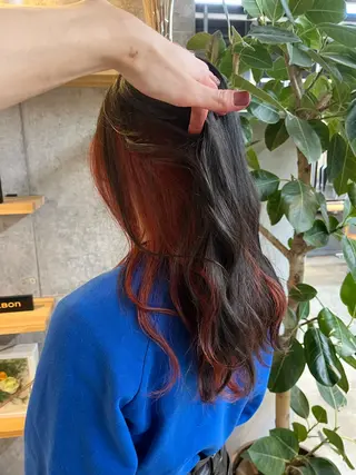 セミロング カラー ハイトーンカラ ー/小川のヘアスタイル