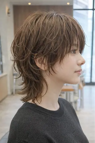 ミディアム 齋藤 智佳のヘアスタイル